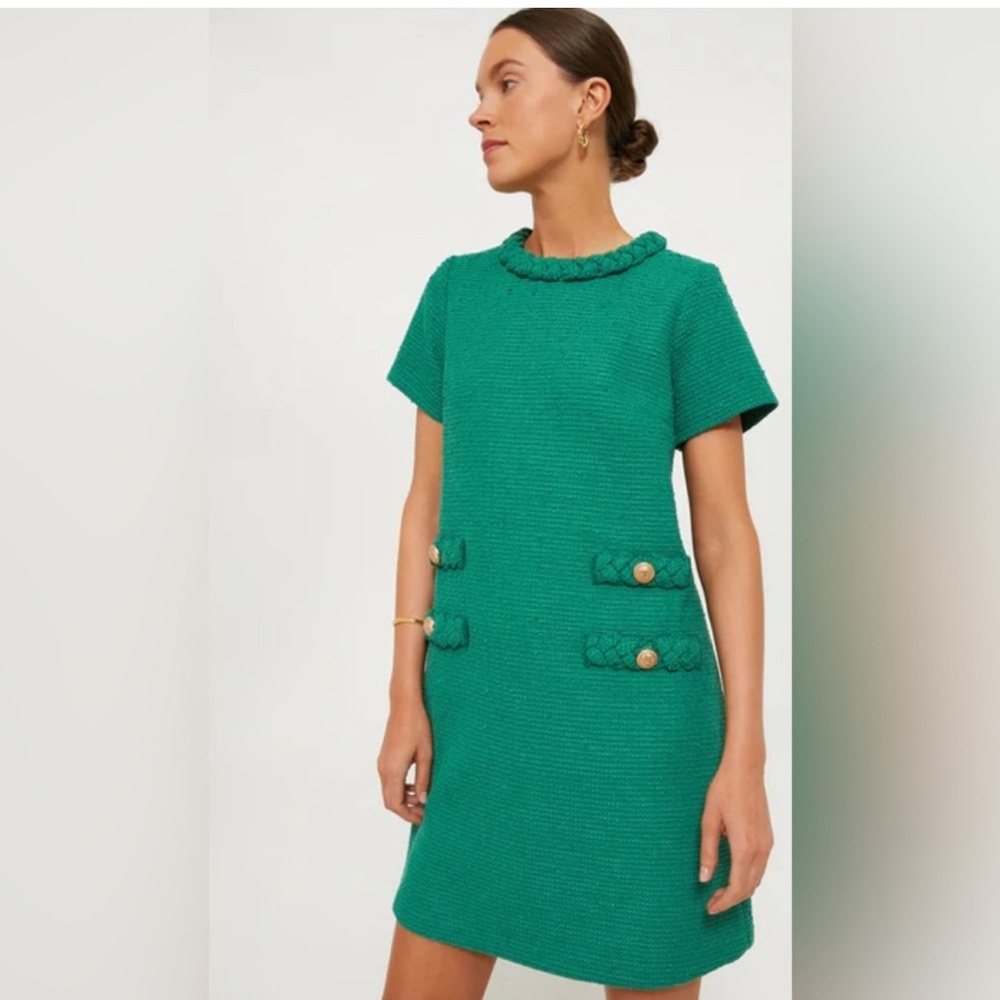 Tuckernuck Jackie Dress - Green Short Sleeve Dress with Pockets